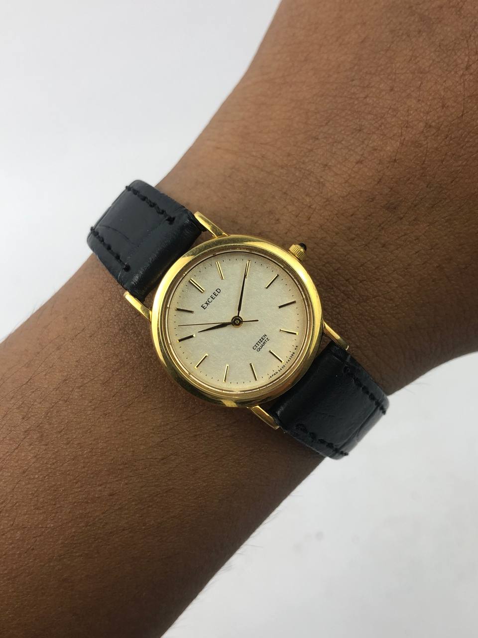 CITIZEN Exceed Slim Gold Dress Watch ladies, Champagne Dial