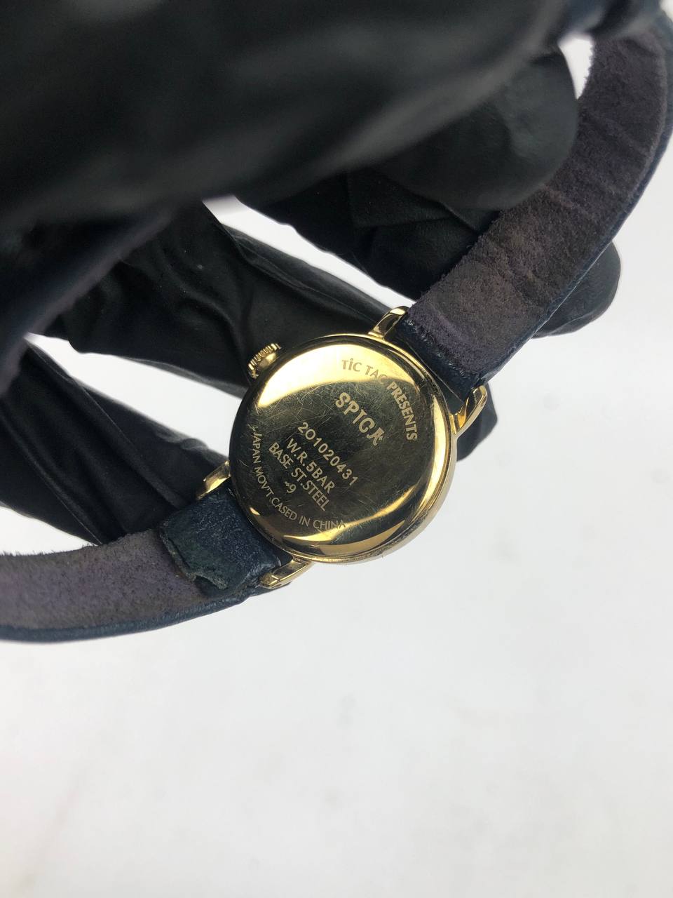 SPICA by Tictac Petite klasik Gold Round Case, Cream Dial, subsecond - Gambar 7