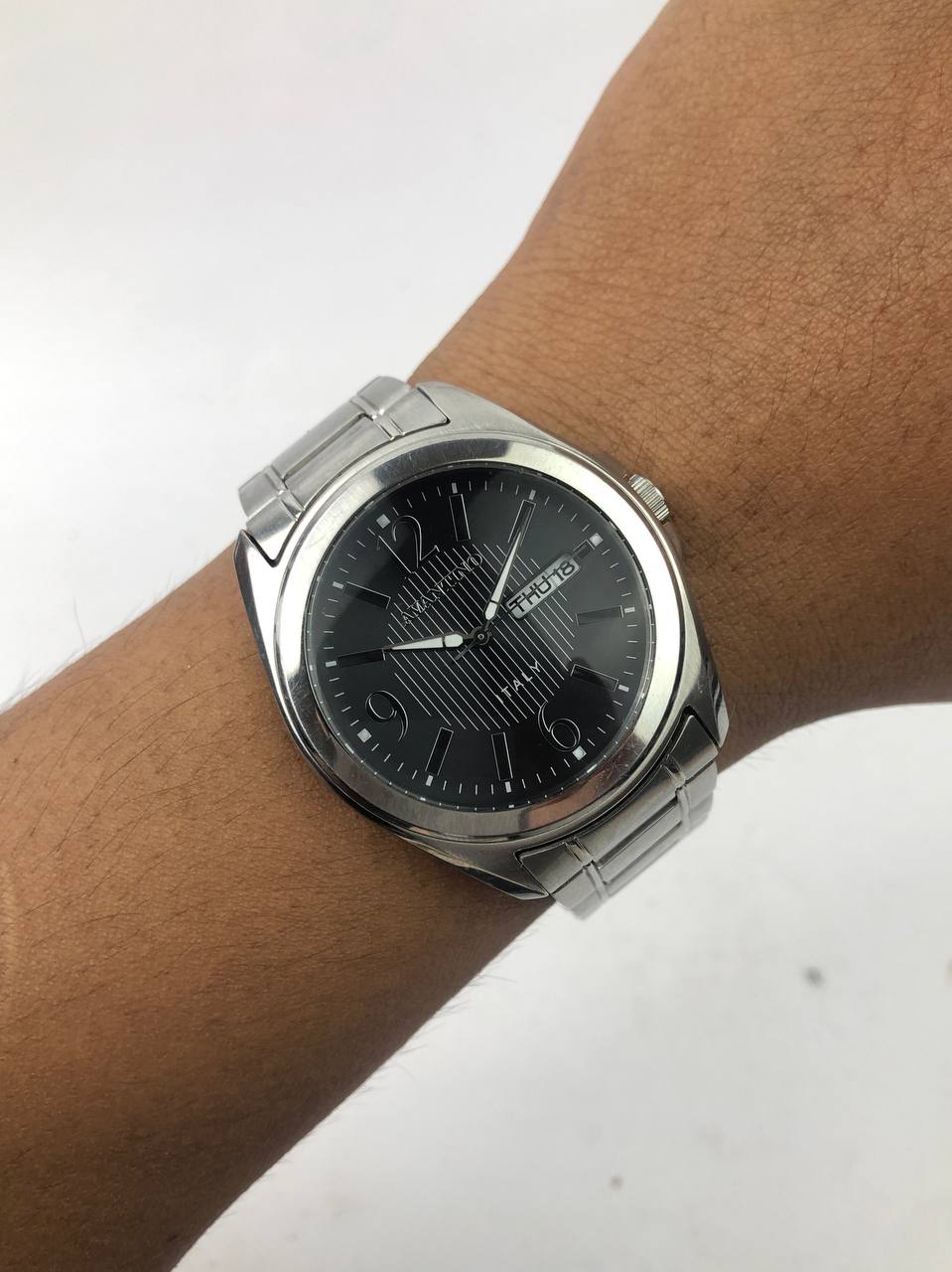 SOLARmate avantis italy Round Steel Case Day-Date Steel Bracelet