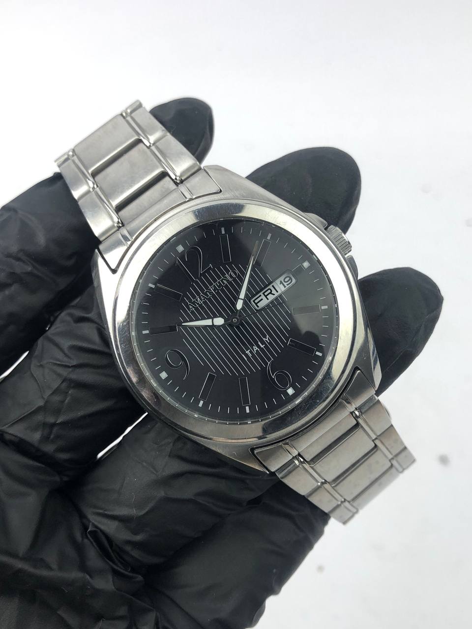 SOLARmate avantis italy Round Steel Case Day-Date Steel Bracelet - Gambar 4