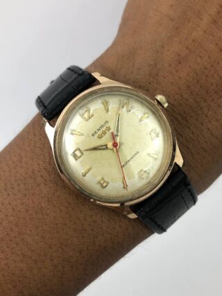 Swissmade Benrus Vintage Round Gold Case Selfwinding