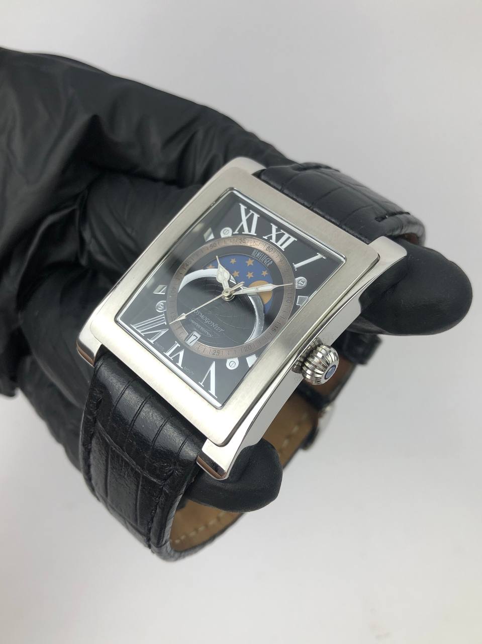 Swissmade Kenflieger cosmogonist Square Steel Case Moonphase all original - Gambar 3