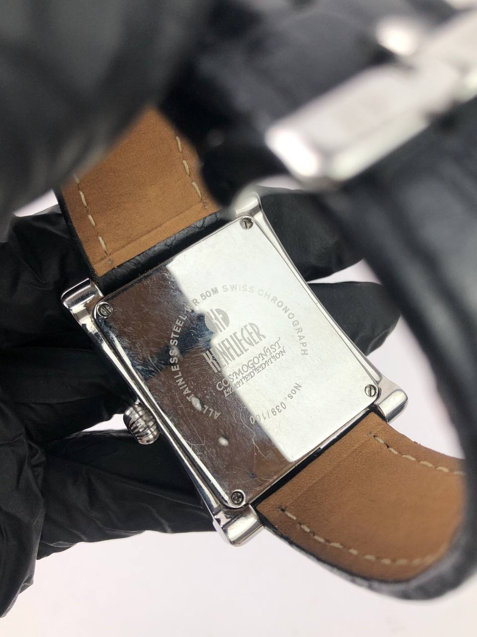 Swissmade Kenflieger cosmogonist Square Steel Case Moonphase all original - Gambar 7