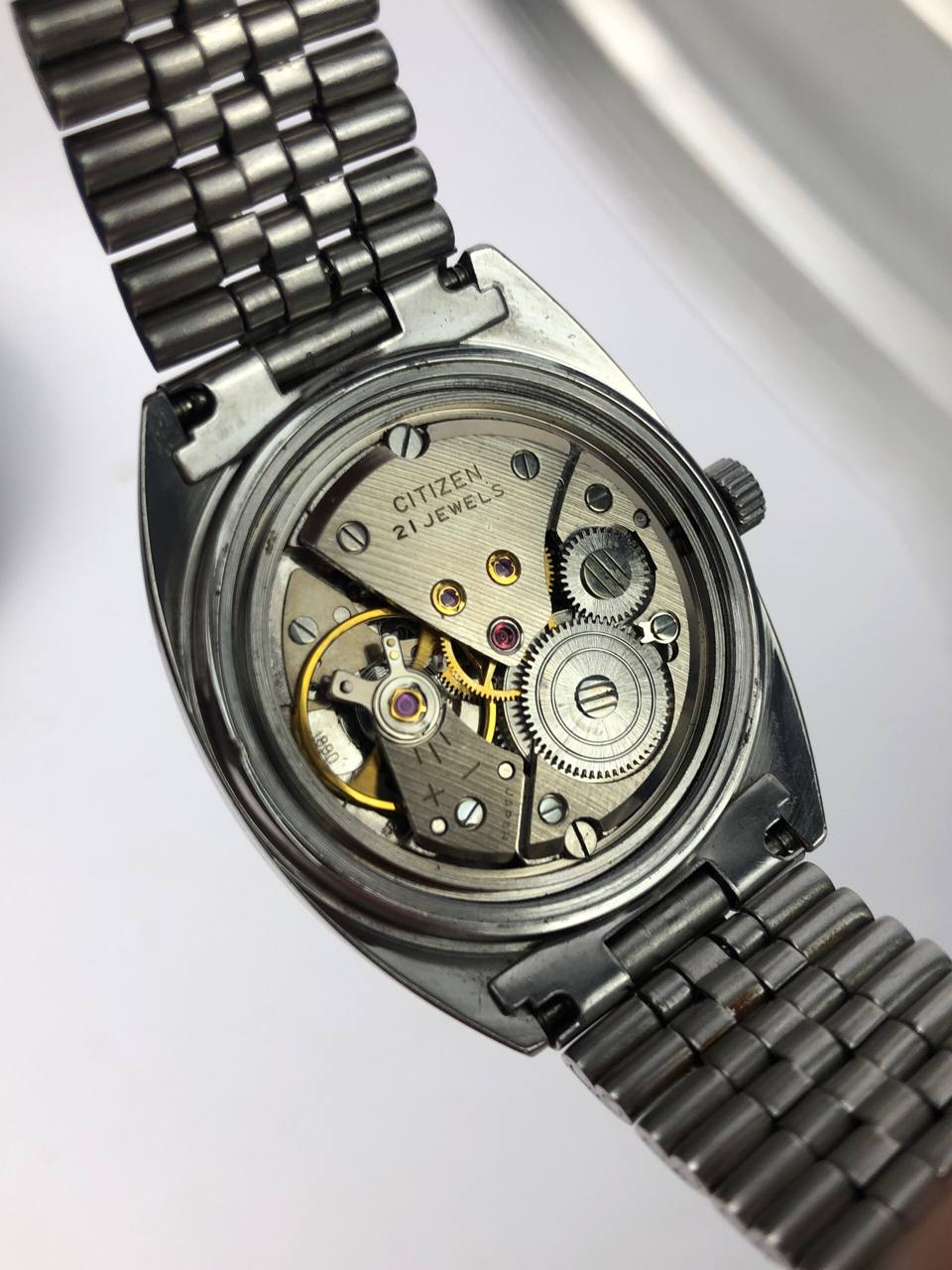 All original Citizen Vintage Cushion Steel Case Steel Bracelet handwinding - Gambar 9