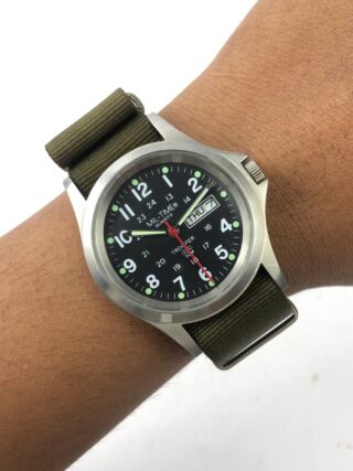 FIELD WATCH MIL-TIME CASE BULAT & DIAL MILITER DENGAN NATO ARMY