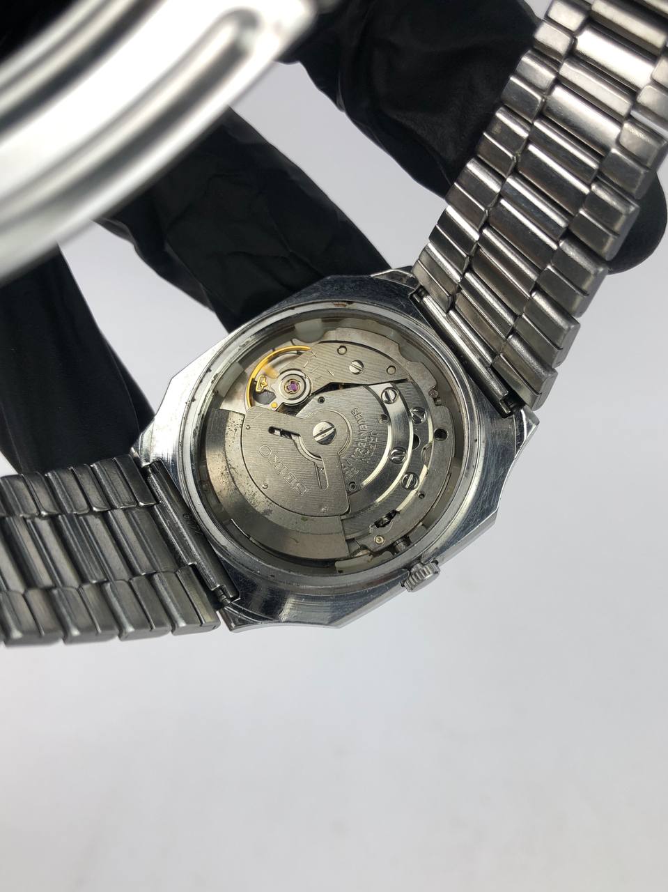 SEIKO 5 OCTAGON RETRO STEEL & SILVER DIAL AGING - Gambar 8