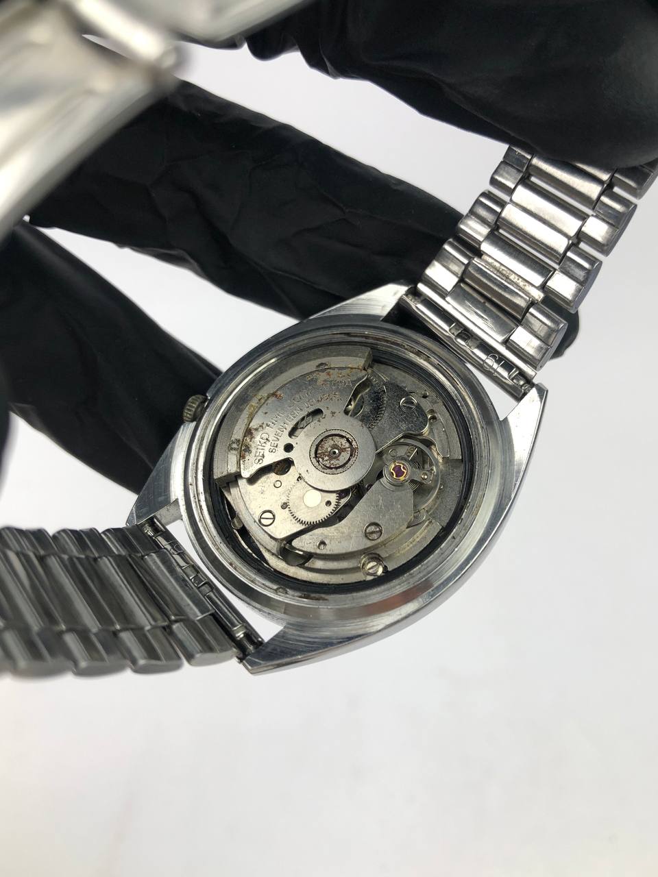 SEIKO 5 BULAT BLACK GLOSS DIAL - Gambar 8