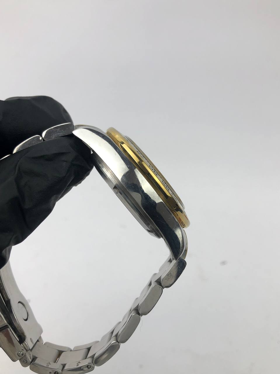 J HARRISON ROUND TWO TONE DIAL BLACK GOLD CHRONO BRACELET TWO TONE - Gambar 6