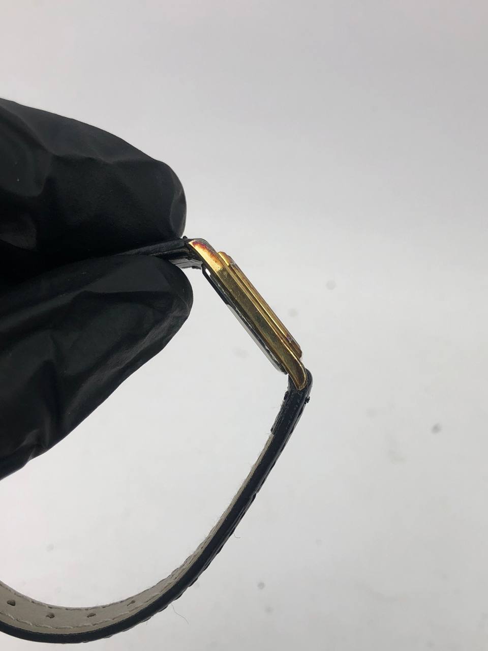 SEIKO RECTANGULAR GOLD DIAL CREAM CLEAN STRAP HITAM - Gambar 6