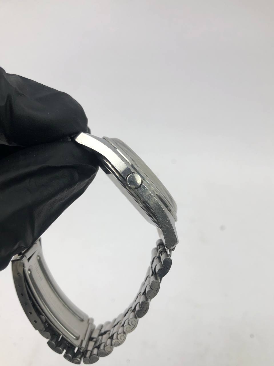 SEIKO AUTOMATIC ROUND SILVER DIAL GREY VINTAGE BRACELET STAINLESS - Gambar 5