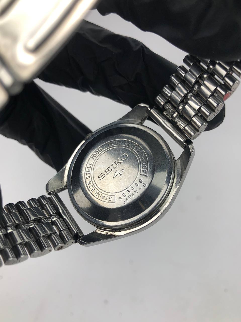 SEIKO AUTOMATIC ROUND SILVER DIAL GREY VINTAGE BRACELET STAINLESS - Gambar 7