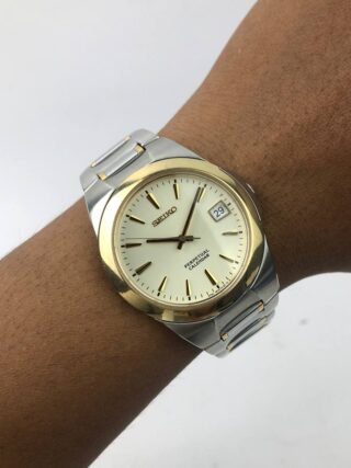 SEIKO TWO TONE DIAL CREAM PERPETUAL CALENDAR BRACELET TWO TONE