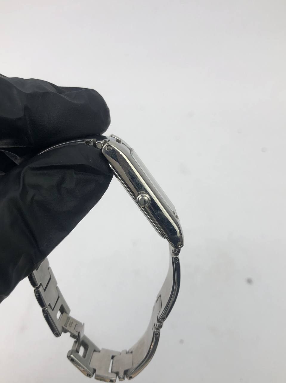 MARIO VALENTINO RECTANGULAR SILVER DIAL BLUE ELEGAN BRACELET SILVER - Gambar 5