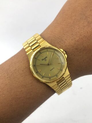 NIVADA ROUND GOLD DIAL GOLD MARKER SPORTY BRACELET GD