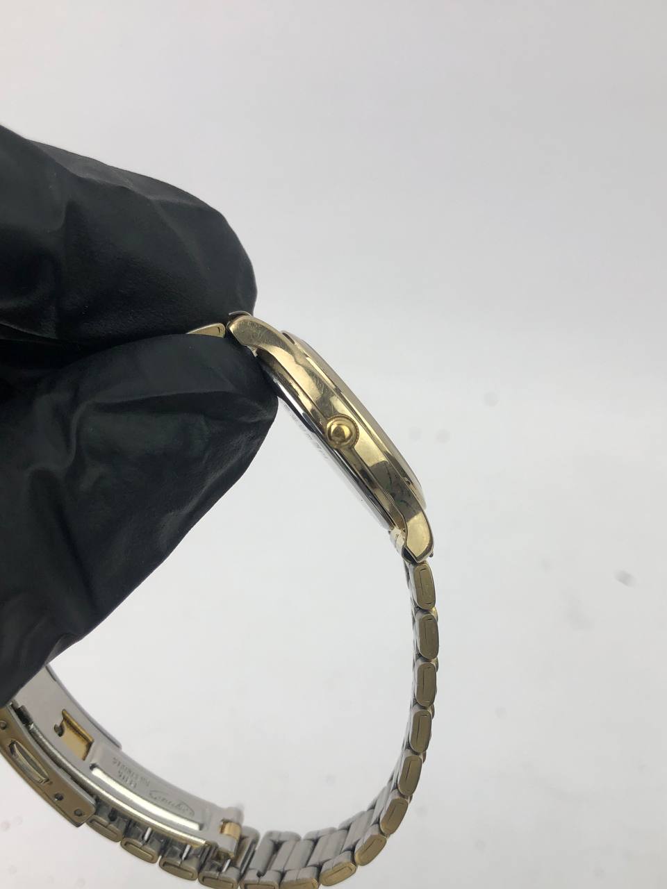 SEIKO ROUND GOLD DIAL PUTIH ARABIC BRACELET DUA TONE - Gambar 6