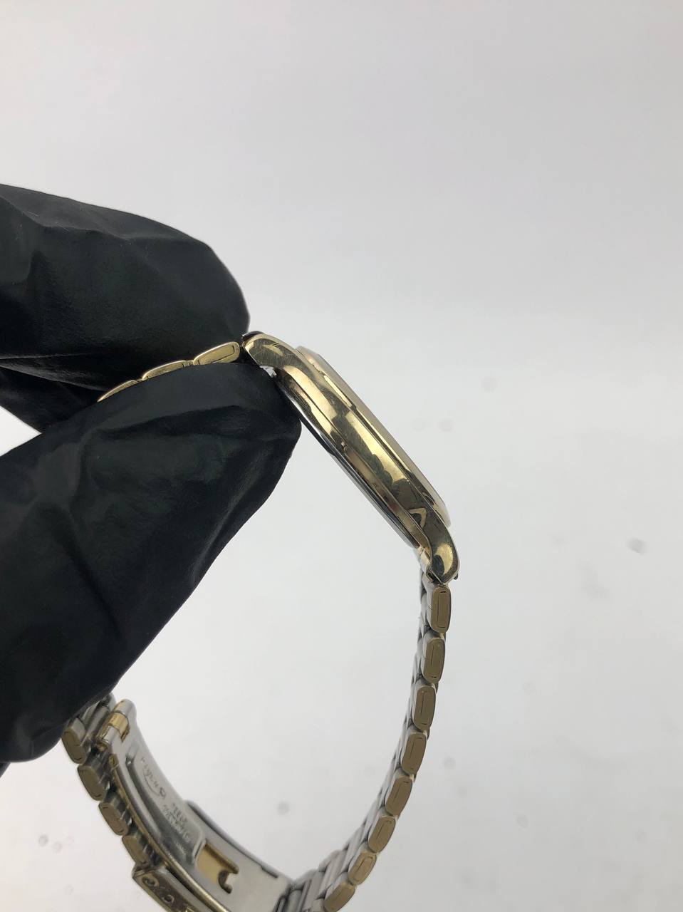 SEIKO ROUND GOLD DIAL PUTIH ARABIC BRACELET DUA TONE - Gambar 5