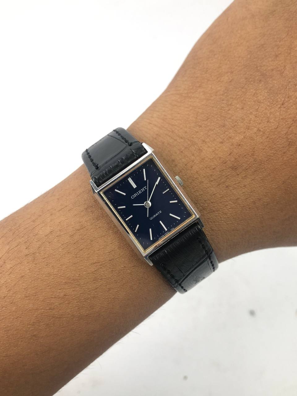 ORIENT TANK CLASSIC STRAP HITAM & BLUE NAVY DIAL