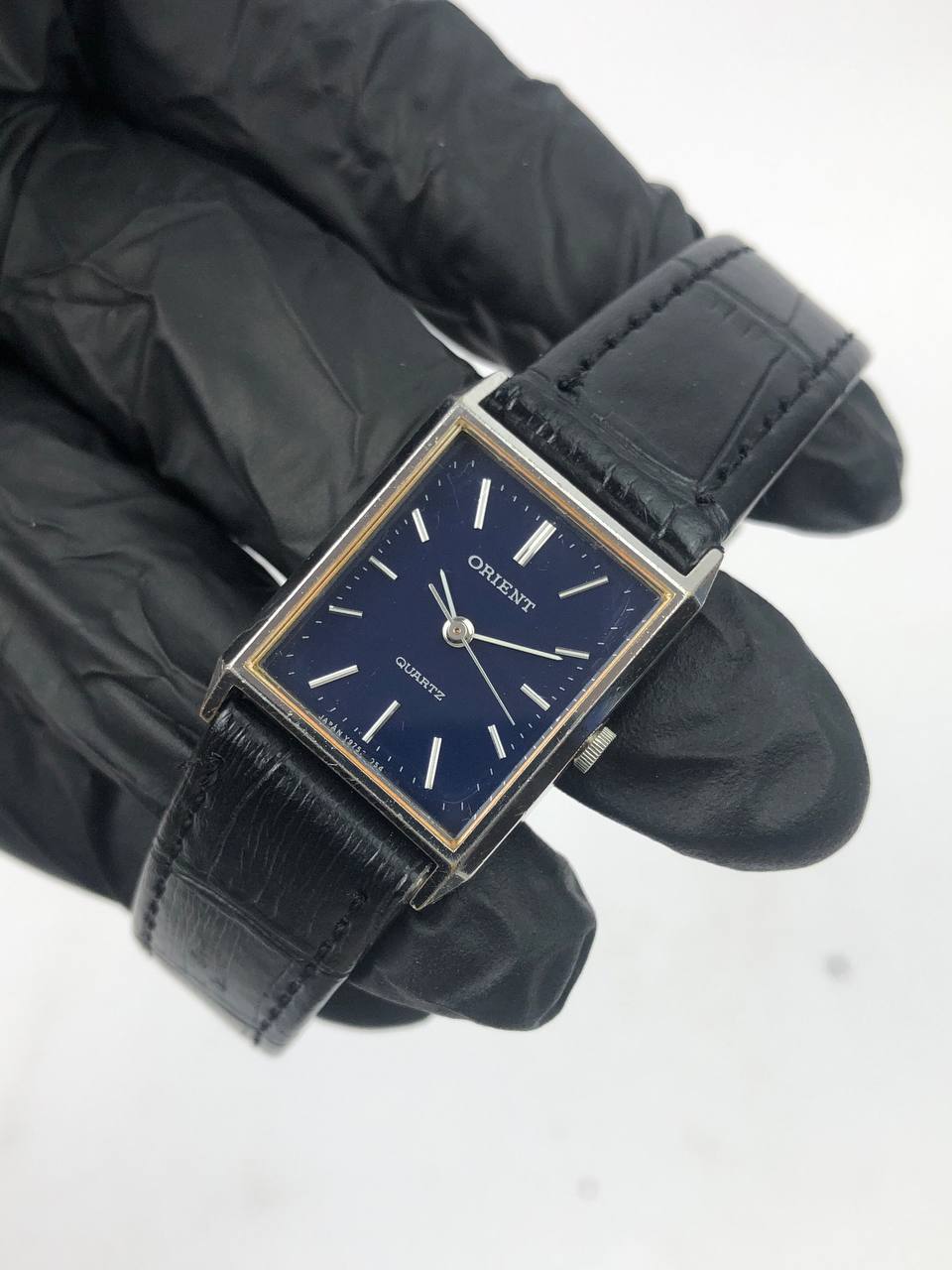 ORIENT TANK CLASSIC STRAP HITAM & BLUE NAVY DIAL - Gambar 3