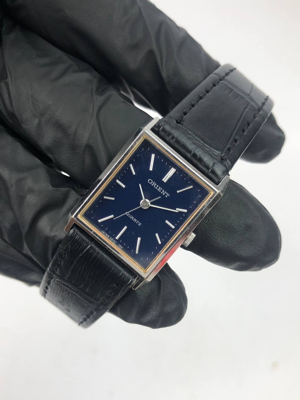 ORIENT TANK CLASSIC STRAP HITAM & BLUE NAVY DIAL - Gambar 4