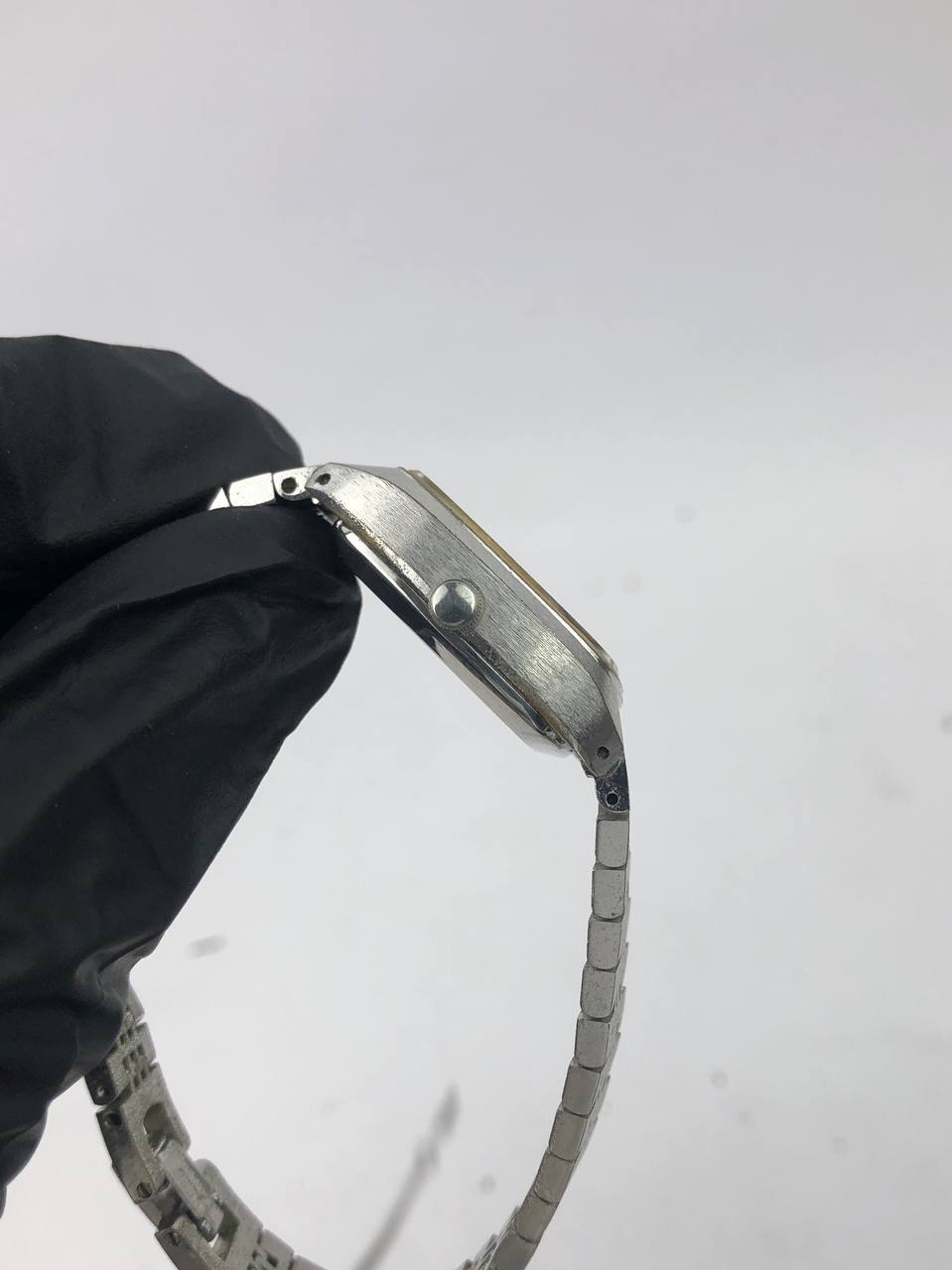 ORIENT TV CASE SILVER DIAL SILVER BRUSHED BRACELET STAINLESS VINTAGE - Gambar 5