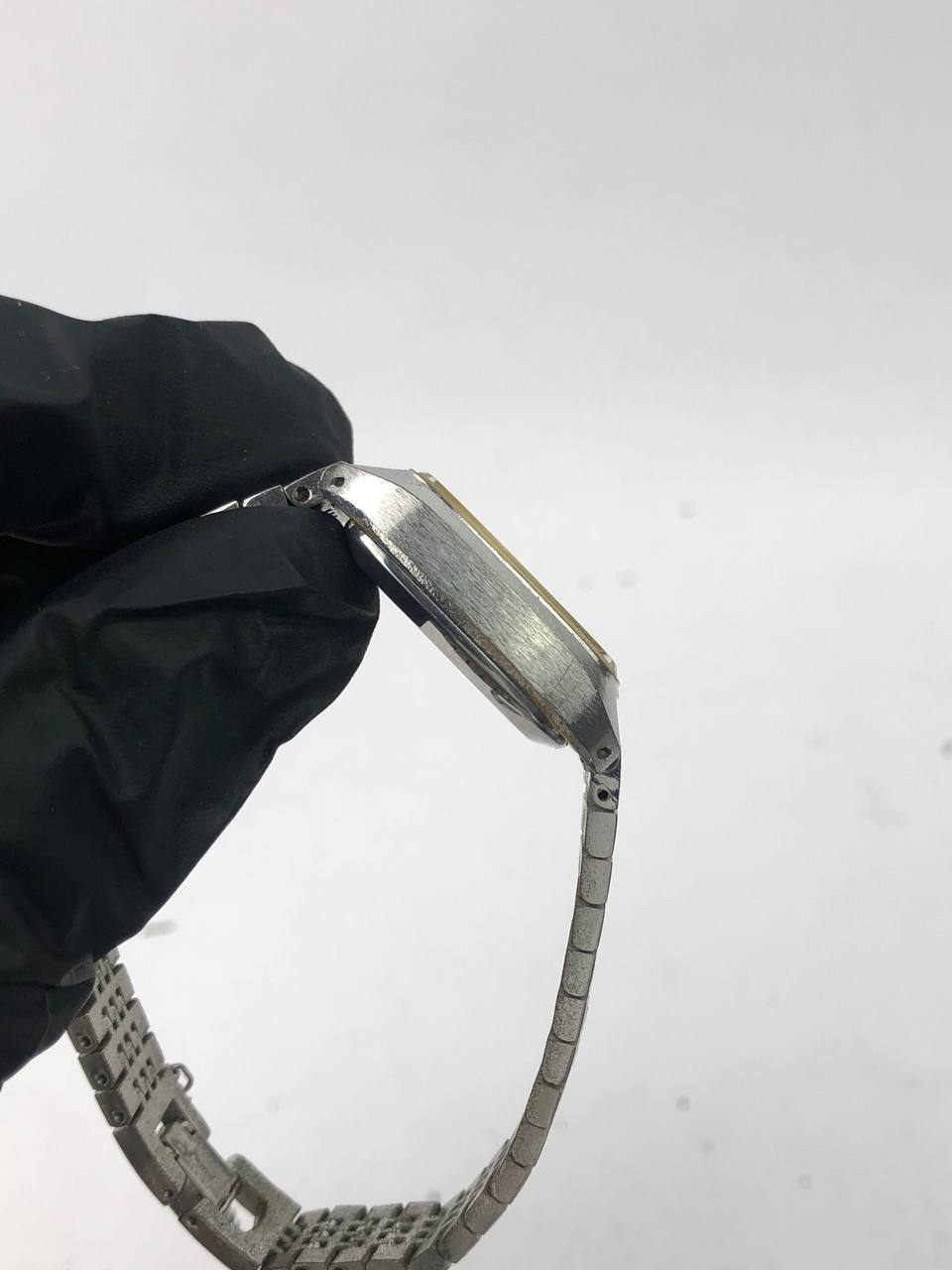 ORIENT TV CASE SILVER DIAL SILVER BRUSHED BRACELET STAINLESS VINTAGE - Gambar 6