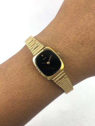 SEIKO LADIES RECTANGULAR GOLD CASE