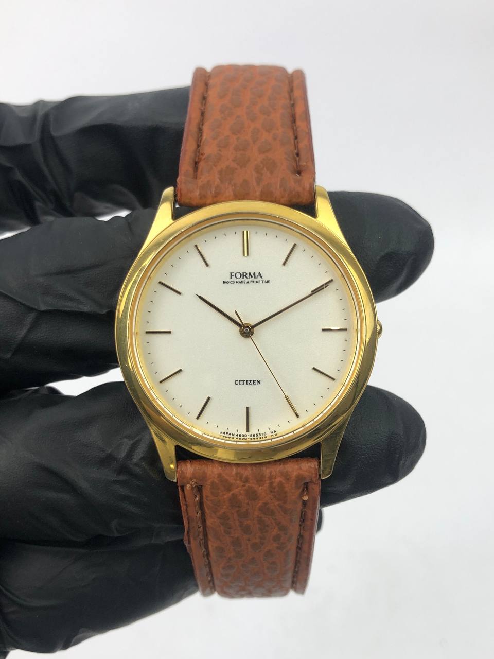 CITIZEN FORMA ROUND GOLD CASE CREAM SUNBURST DIAL - Gambar 2