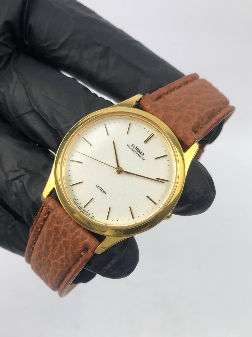 CITIZEN FORMA ROUND GOLD CASE CREAM SUNBURST DIAL - Gambar 3