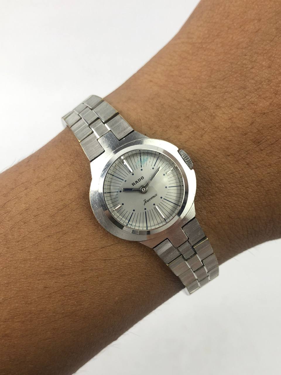 RADO JOUVENCE VINTAGE SUNBURST SILVER DIAL INTEGRATED STEEL BRACELET