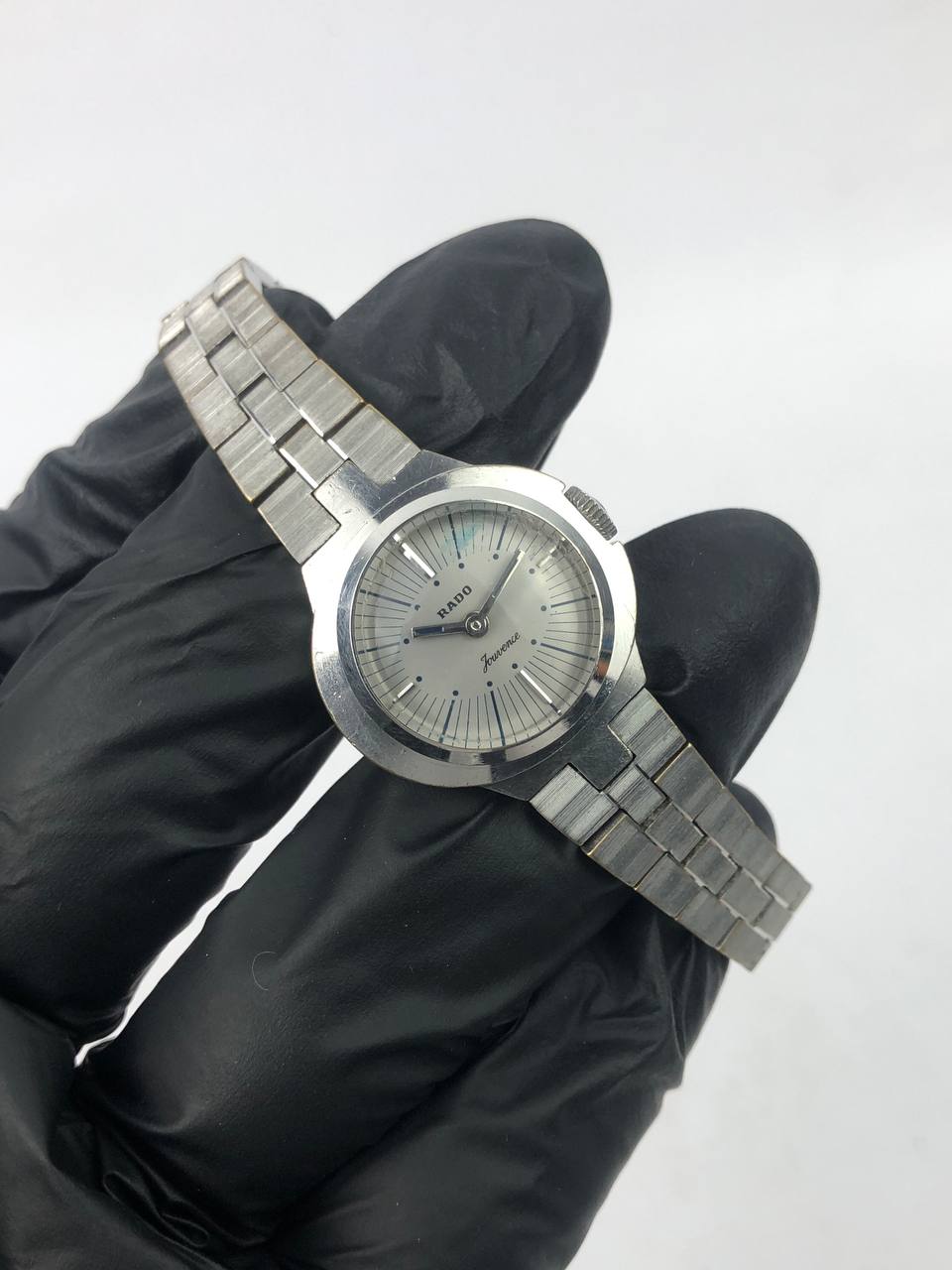 RADO JOUVENCE VINTAGE SUNBURST SILVER DIAL INTEGRATED STEEL BRACELET - Gambar 4