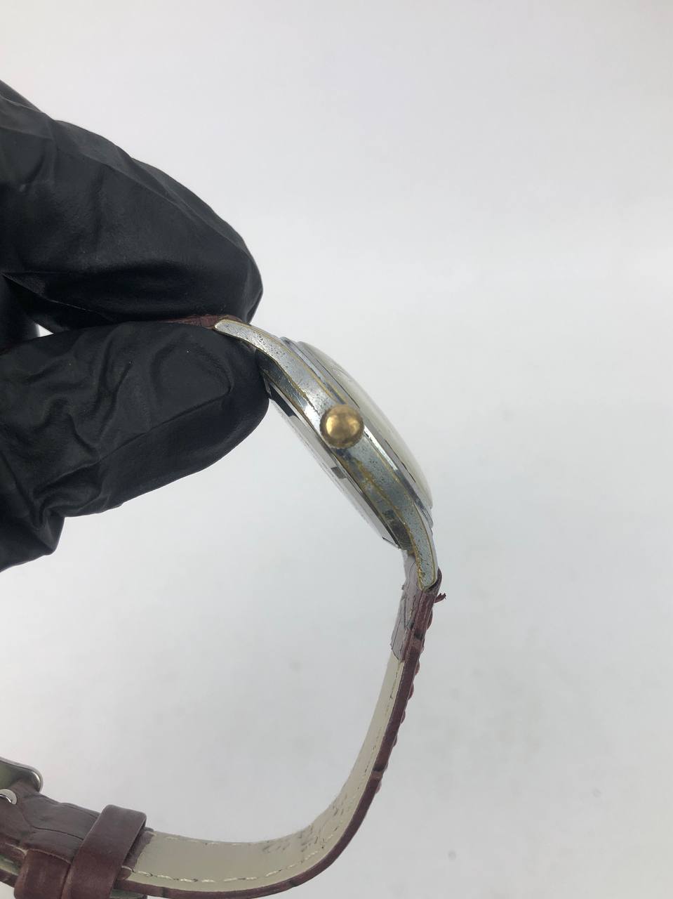 SWISSMADE FLORIMONT VINTAGE ROUND CASE PATINA CREAM DIAL - Gambar 5