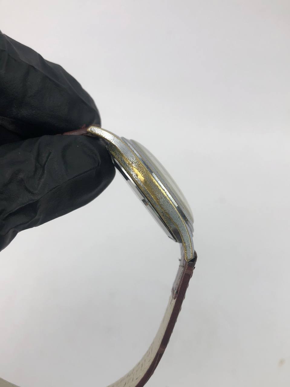 SWISSMADE FLORIMONT VINTAGE ROUND CASE PATINA CREAM DIAL - Gambar 6