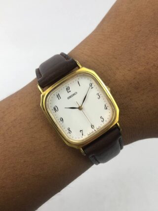 SEIKO MAN CUSHION WHITE ARABIC DIAL