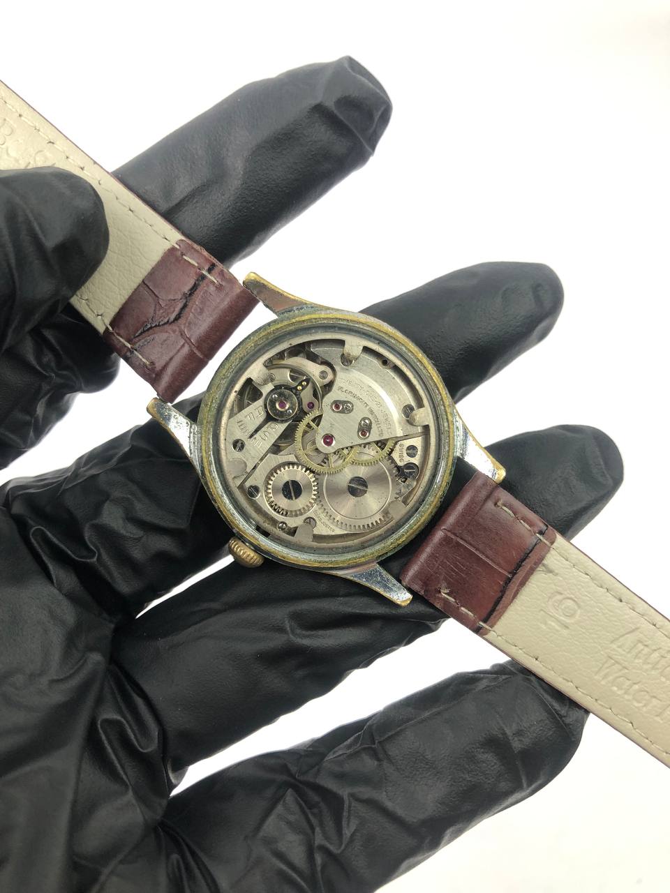 SWISSMADE FLORIMONT VINTAGE ROUND CASE PATINA CREAM DIAL - Gambar 8