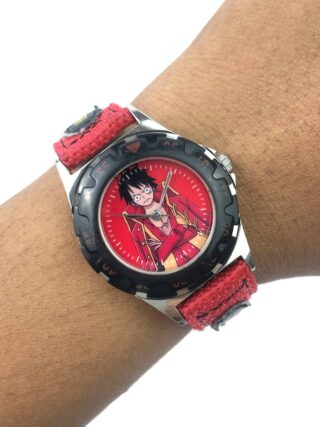 ONE PIECE WATCH LUFFY RED DIAL RED FABRIC STRAP