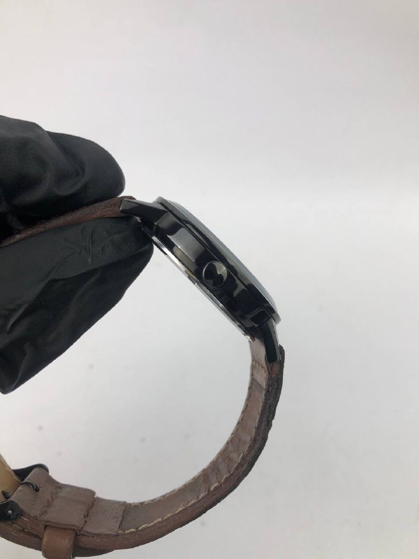 ALBA MAN ROUND BLACK CASE SMOKE BLUE DIAL BROWN STRAP - Gambar 5