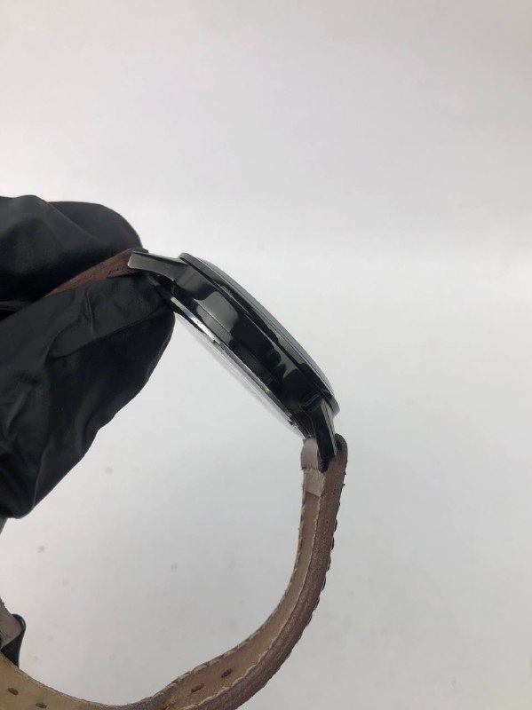 ALBA MAN ROUND BLACK CASE SMOKE BLUE DIAL BROWN STRAP - Gambar 6