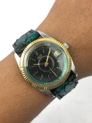 SWISSMADE DALIL SATELITTE GREEN DIAL EMBOSE LEATHER STRAP