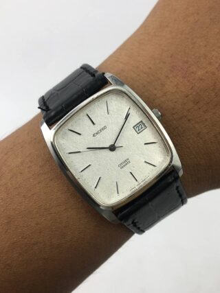 CITIZEN EXCEED QUARTZ SNOWFLAKE DIAL SQUARE CASE