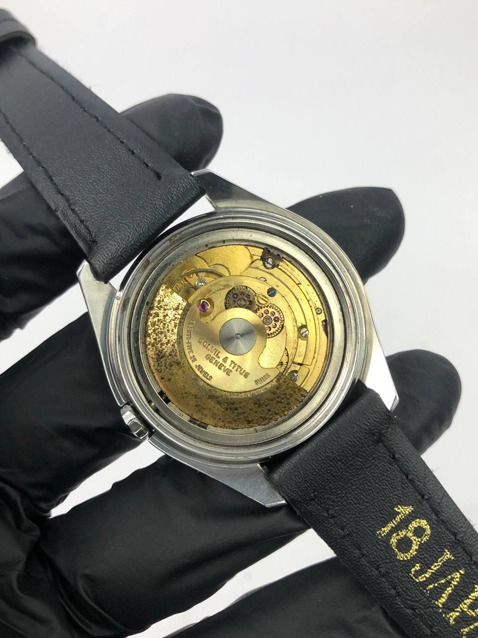 TITUS AUTOMATIC FLUTED BEZEL CASE SILVER SUNBURST DIAL - Gambar 8