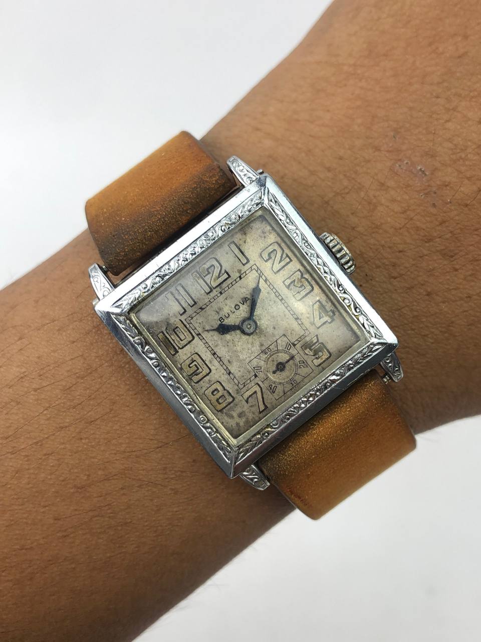 1960’S BULOVA ARTDECO RECTANGLE SMALL SECOND RARE VINTAGE