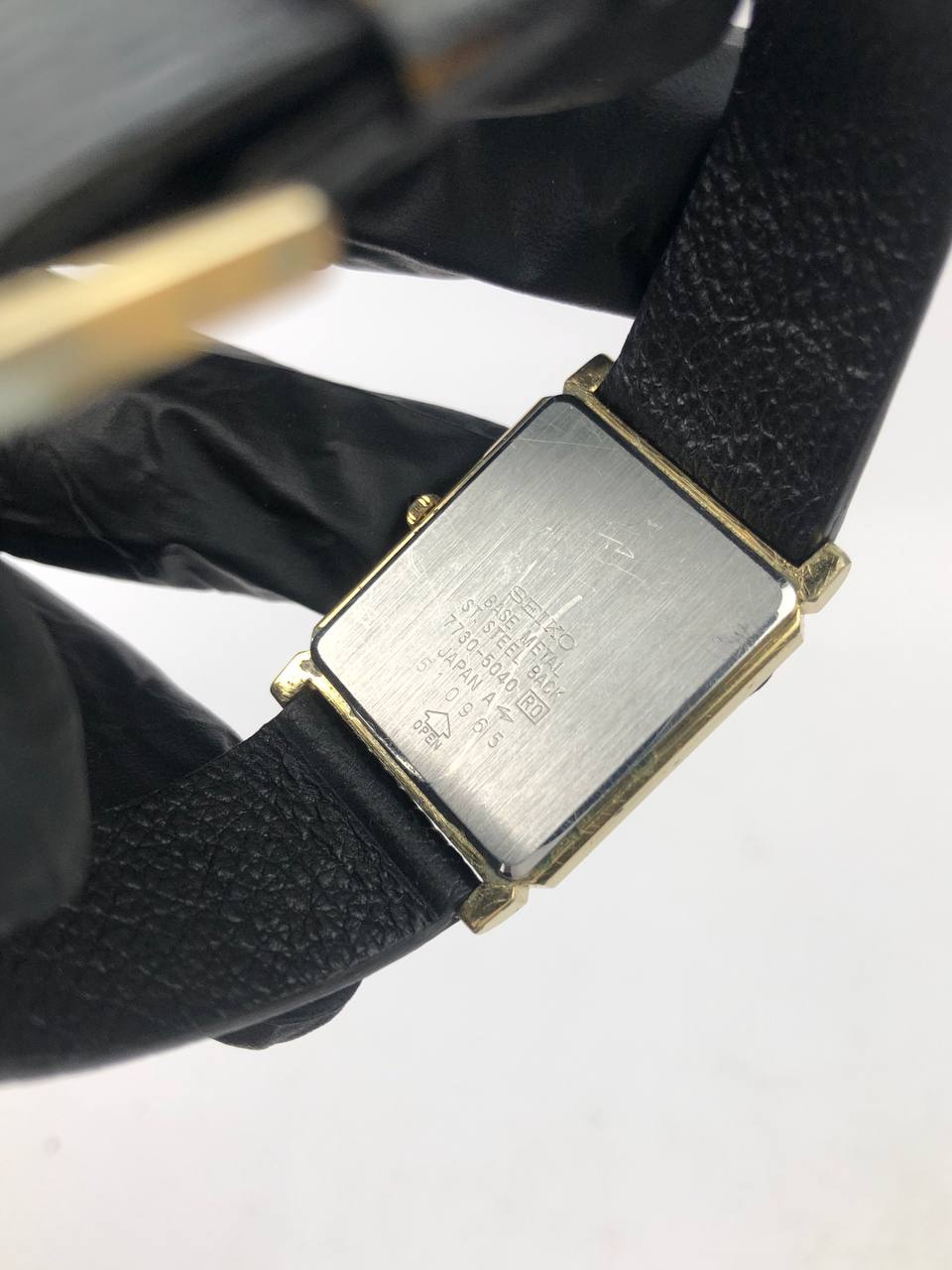 SEIKO DOLCE TANK GREY BLACK GLOSSY DIAL ORIGINAL - Gambar 7