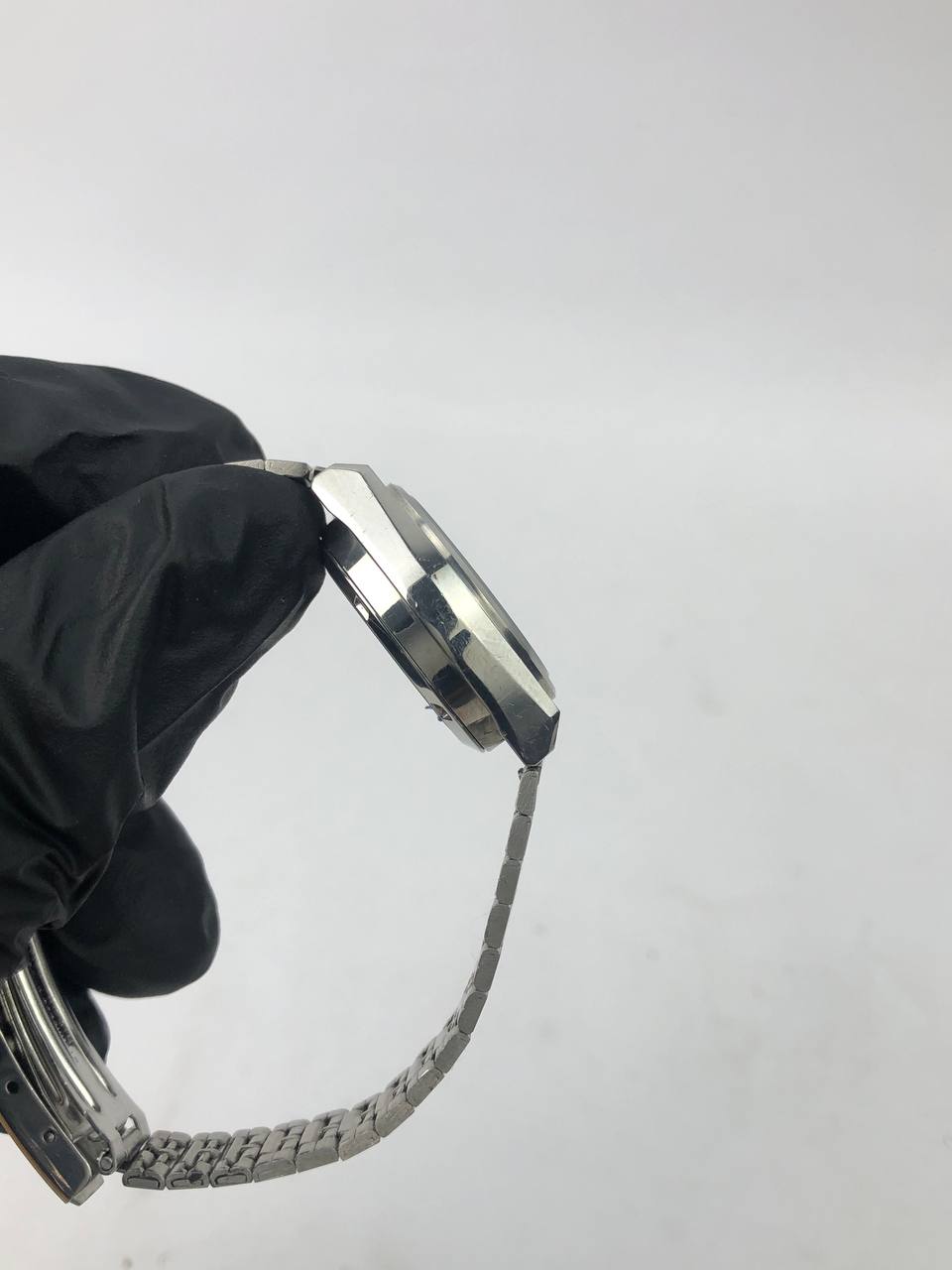 RICOH RIQUARTZ VINTAGE DRESS WATCH ROUND CASE SILVER BLUE DIAL BRACELET - Gambar 6