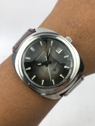 TECHNOS AUTOMATIC BLUE SKY ROUND SUNBURST DIAL DATE