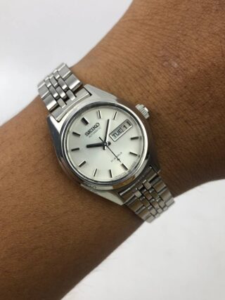 SEIKO AUTOMATIC DAY-DATE LADY WHITE DIAL JUBILEE BRACELET