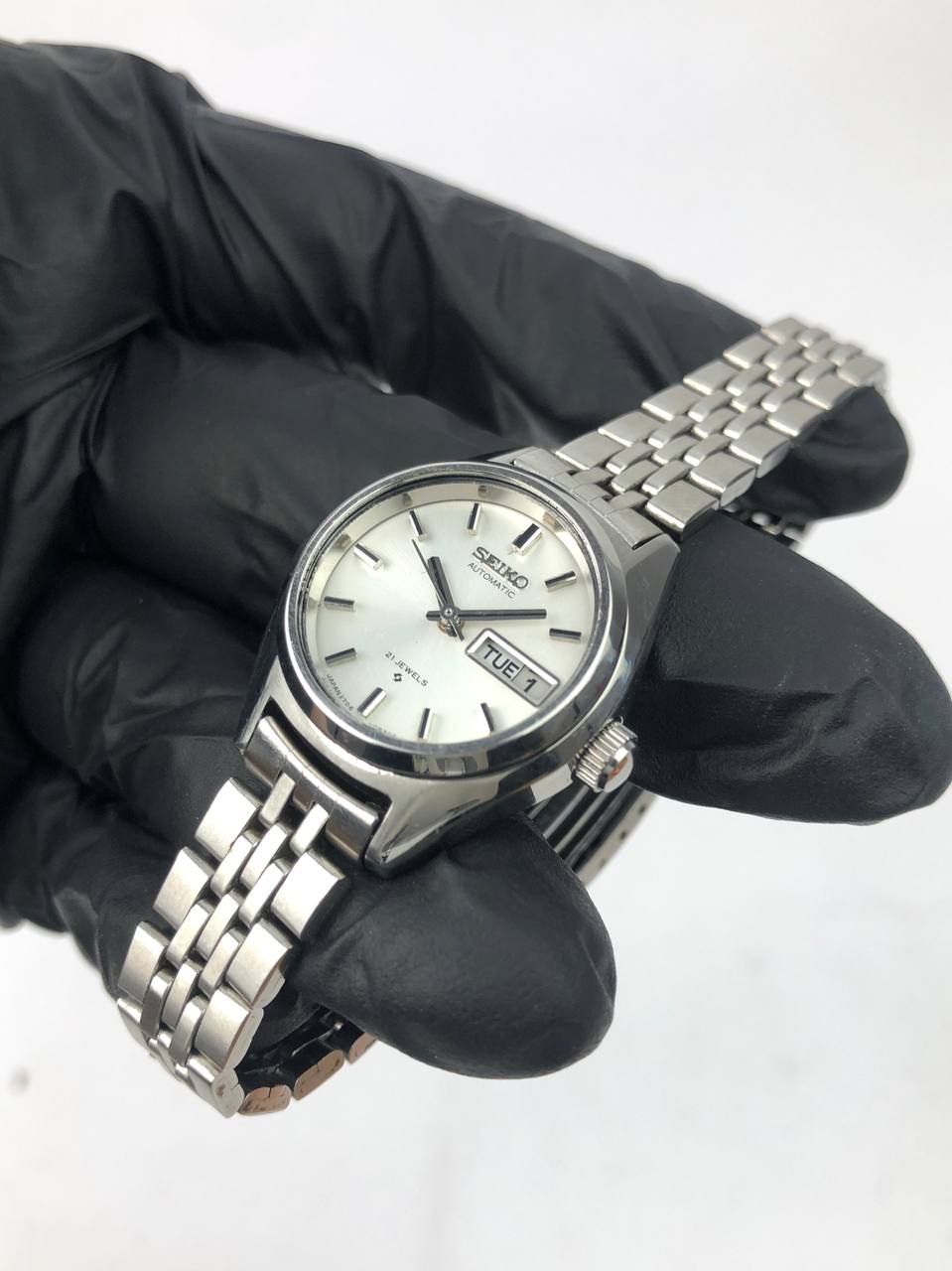 SEIKO AUTOMATIC DAY-DATE LADY WHITE DIAL JUBILEE BRACELET - Gambar 3