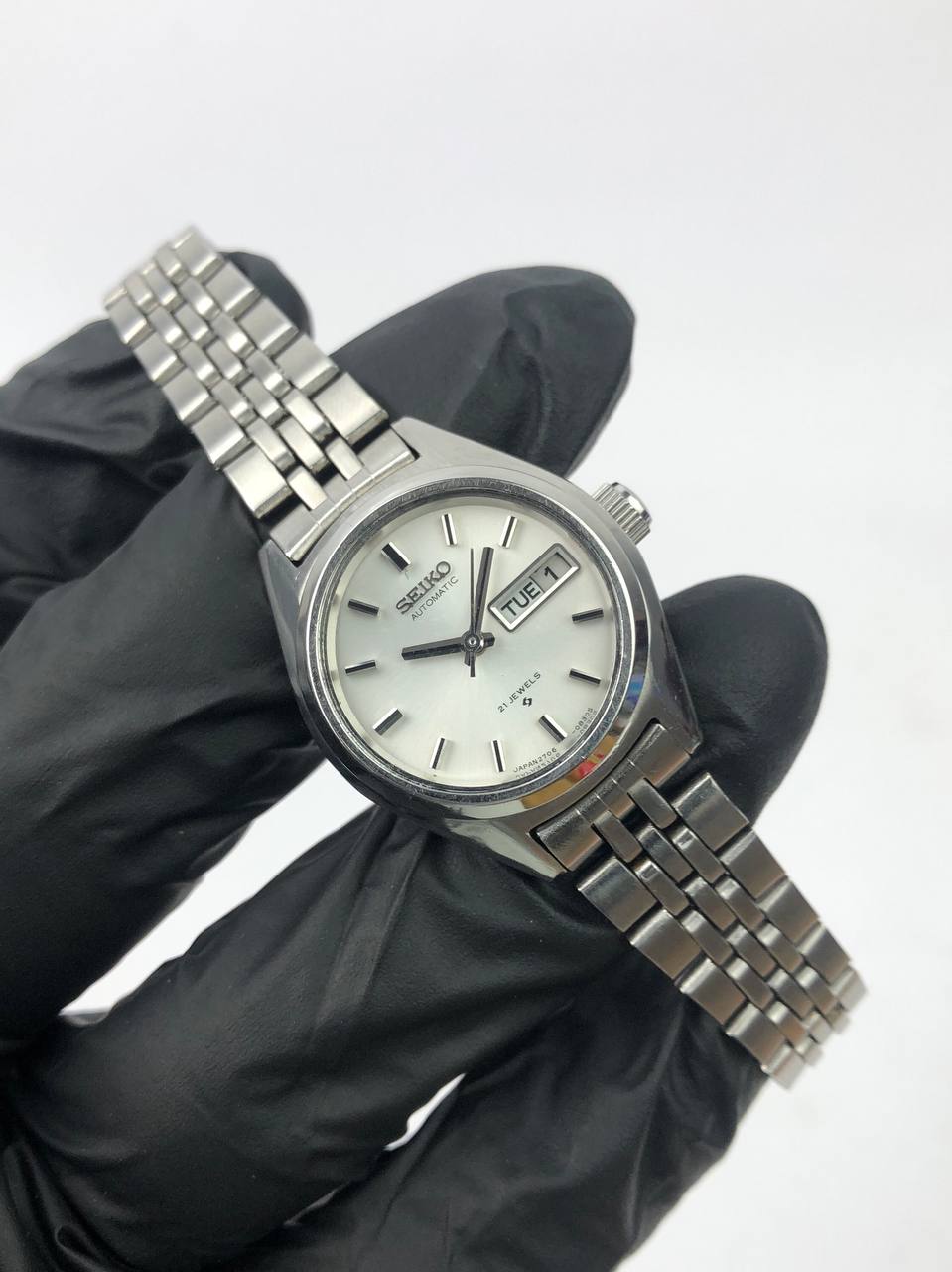 SEIKO AUTOMATIC DAY-DATE LADY WHITE DIAL JUBILEE BRACELET - Gambar 4