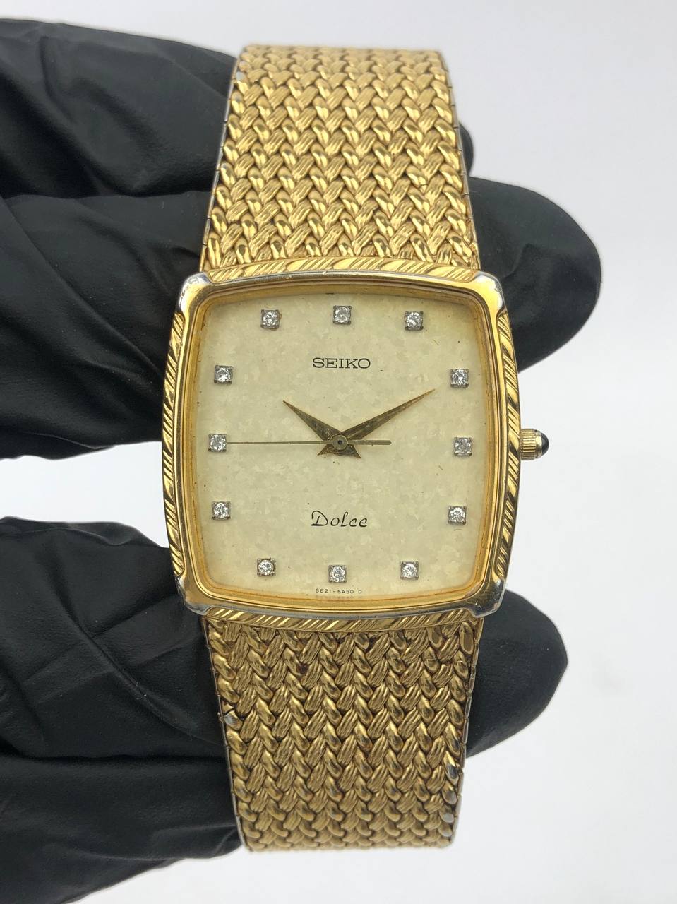 SEIKO DOLCE DIAMOND INDEX SNOWFLAKE DIAL MESH BRACELET ALL ORI - Gambar 2