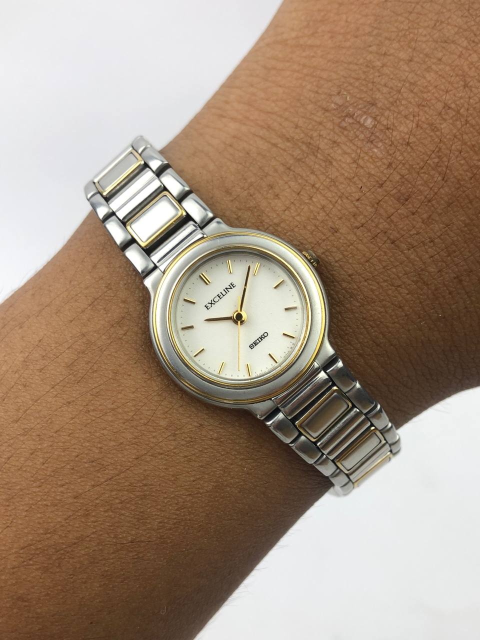 SEIKO EXCELINE LADY TWOTONE INTEGRATED BRACELET