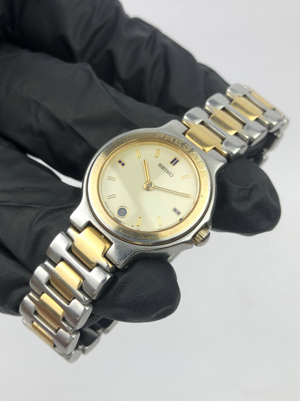 BEAUTIFUL SEIKO PRESAGE LADY TWOTONE ALL ORIGINAL - Gambar 4